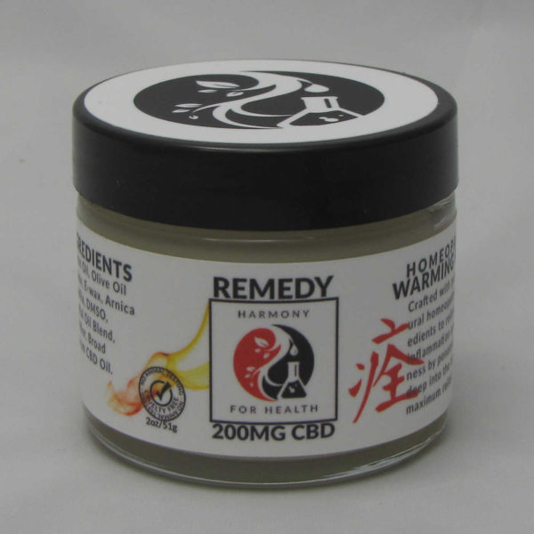 Harmony for Health Remedy Warming Salve 200mg CBD 2oz Jar